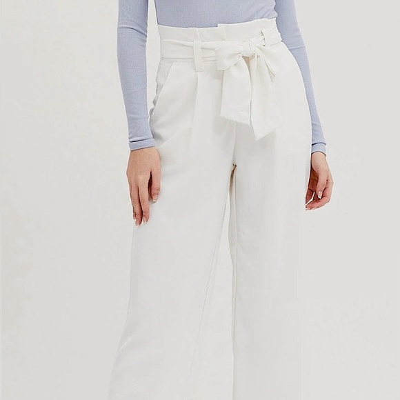 a new day Pants - High Waisted Paperbag Trousers
